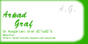 arpad graf business card